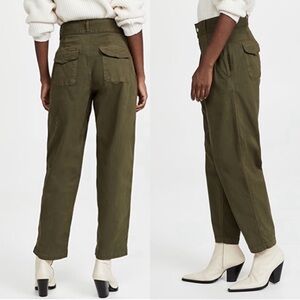 Edwin Isla Pleated Trousers Women’s 32 Juniper Green High Rise Made in USA